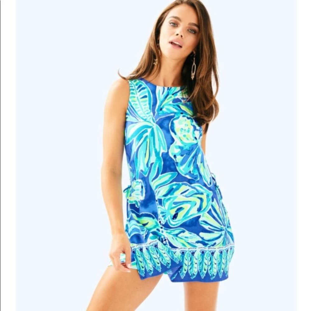 Lilly Pulitzer Donna Romper Palm Passage NWOT -00